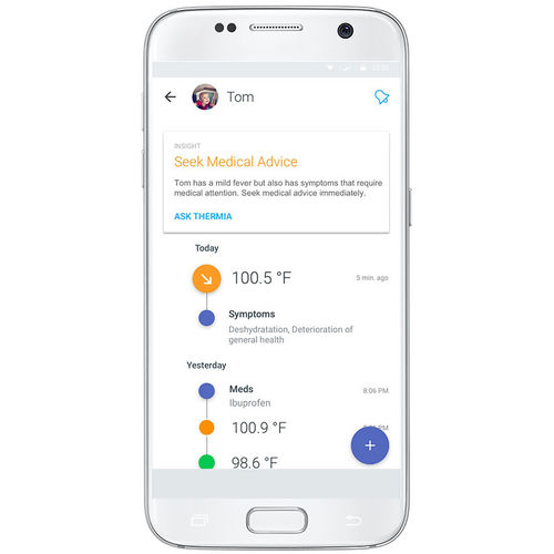Aplicativo para iOS de monitorização - Thermo app - Withings - de tratamento / com sistema de acompanhamento / médico-hospitalar