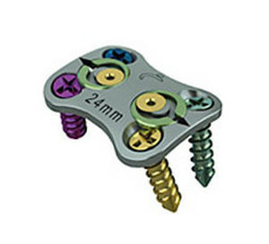 Placa para artrodese cervical - C-PLATE® - LDR Medical - bloqueada / metálica / 1 nível