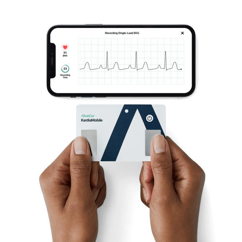 Monitor de paciente de mão - KardiaMobile® Card - AliveCor - de ECG / para internação domiciliar / para ambiente externo