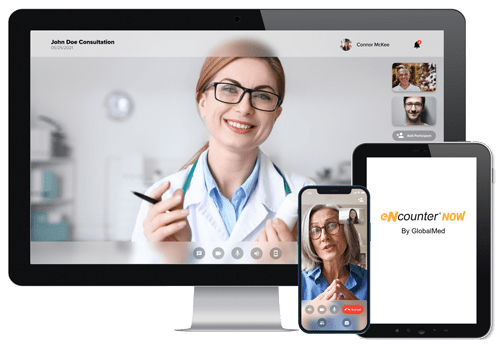 Software de telessaúde - eNcounter®NOW - GlobalMed - de gestão de dados de paciente / de gestão de documentos / de gestão de consultas