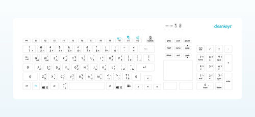 Teclado hospitalar com teclado numérico - Cleankeys® CK4W - GETT Gerätetechnik - com touchpad / internacional / com ponteiro