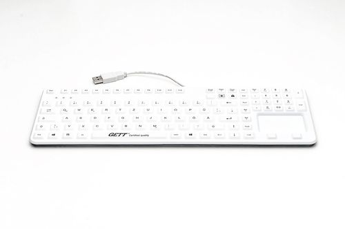 Teclado hospitalar com teclado numérico - Cleantype® Prime Panel+ - GETT Gerätetechnik - com touchpad / com ponteiro / internacional