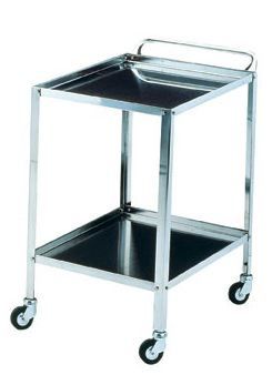 Carrinho para medicamentos - galeno_1260 - COREMEC GALENO srl - multifuncional / em aço inoxidável / 2 bandejas
