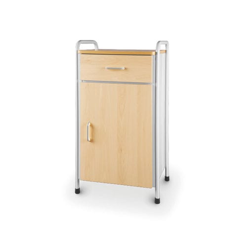 Mesa de cabeceira com 1 porta - 10.ME.1805 - JMS Healthcare Furniture - com gavetas