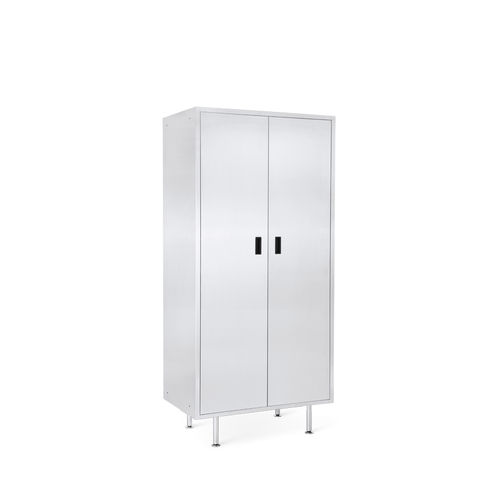 Armário para hospital - 10.1140.A.3040 - JMS Healthcare Furniture - com porta / em aço inoxidável / cinza