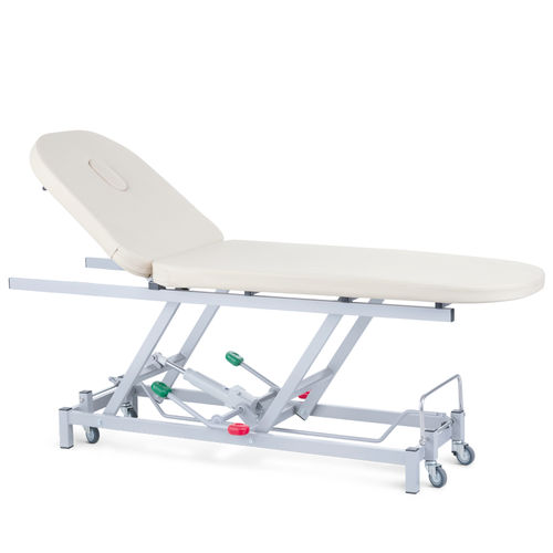 Mesa de exame hidráulica - 10.DV.1684.2 - JMS Healthcare Furniture - com altura regulável / com encosto regulável / com rodízios