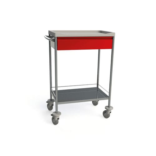 Carrinho hospitalar - 10.CR.1589.N - JMS Healthcare Furniture - para instrumental / para curativos / em aço inoxidável
