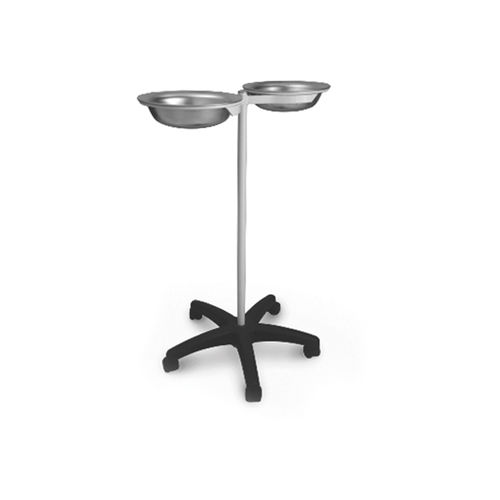Suporte de cuba para assepsia de duas cubas - 10.AD.1450 - JMS Healthcare Furniture - com rodízios / em aço inoxidável