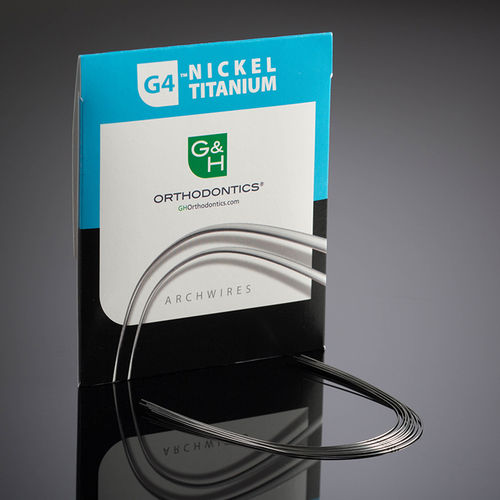 Fio ortodôntico retangular - G4™ series - G&H Orthodontics - redondo / em NiTi