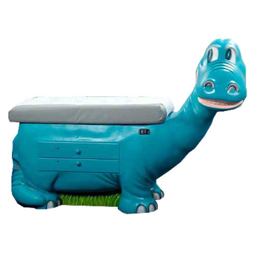 Mesa de exame pediátrica - Zoopal Dinosaur  - PediaPals - manual / com altura fixa / com compartimentos de arrumação