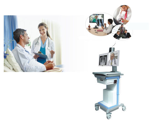 Estação de trabalho informática médico-hospitalar - NT100 - Newtech - para ecocardiografia / móvel / modular