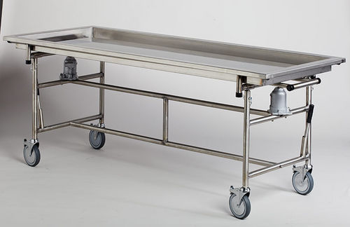 Mesa de embalsamamento em aço inoxidável - BRUTE MAGNUM® - Premier Funeral Supply - com rodízios / hidráulica