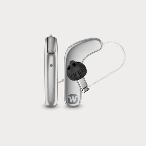 Aparelho auditivo com receptor no canal (RIC) - SmartRIC R D - Widex - recarregável / com Bluetooth® / preto