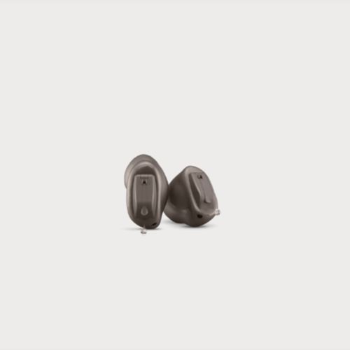 Aparelho auditivo microcanal (CIC) - Evoke - Widex - wireless / bege / marrom
