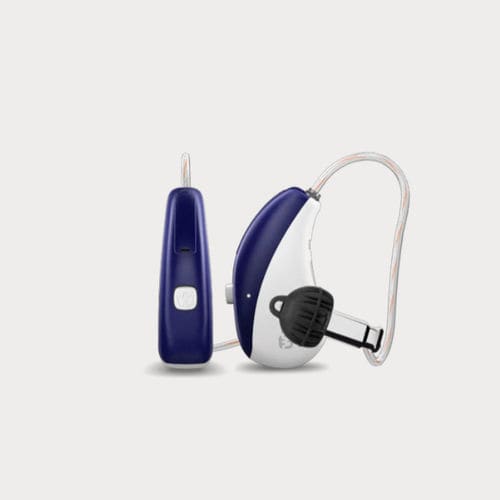 Aparelho auditivo com receptor no canal (RIC) - sRIC R D - Widex - com controle remoto / recarregável / azul