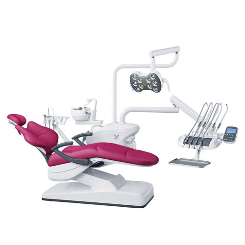 Conjunto odontológico com cadeira hidráulica - Foshan Gladent Medical Instrument Co.,Ltd - com mesa de equipo / com iluminação