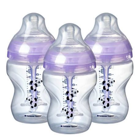Mamadeira em silicone - Purple Pandas - tommee tippee