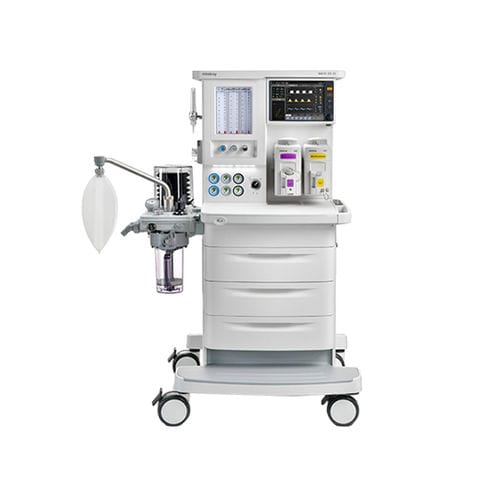 Aparelho de anestesia com carrinho - A7  - Okuman Medikal Sistemler Anonim Sirketi - com monitoramento respiratório / com ventilador / com sistema de exaustão de gases anestésicos