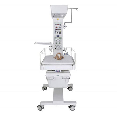 Berço aquecido neonatal com lâmpada para fototerapia - OKM 730 - Okuman Medikal Sistemler Anonim Sirketi - com rodízios / Trendelenburg