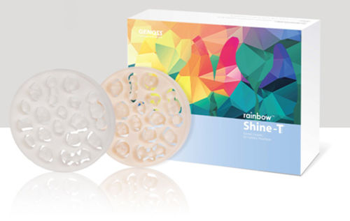 Material dentário em zircônia - Rainbow™ Shine-T - Genoss - para restauração dentária