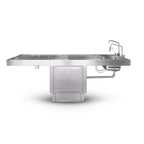 Mesa de necropsia para medicina legal - ATPTABLE-E - Hiplaas - para laboratório de histopatologia / de dissecção / de lavagem de cadáveres