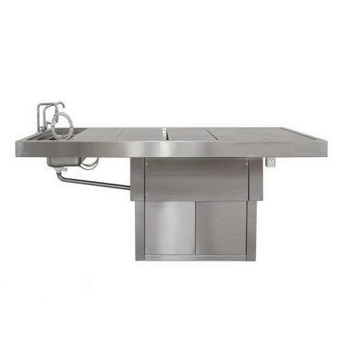 Mesa para necropsia - ATPTABLE-EB - Hiplaas - para pessoas obesas / de altura regulável / em aço inoxidável