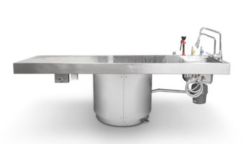 Mesa de trabalho - ATPTABLE-ER - Hiplaas - para necropsia / retangular / de altura regulável
