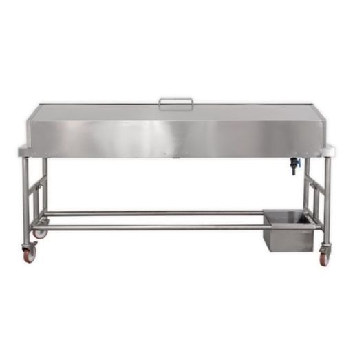 Mesa de dissecção - 7DT4 - Hiplaas - retangular / com rodízios / em aço inoxidável