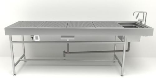 Mesa de necropsia para medicina legal - WTABLE-FS - Hiplaas - para laboratório de histopatologia / de dissecção / de lavagem de cadáveres