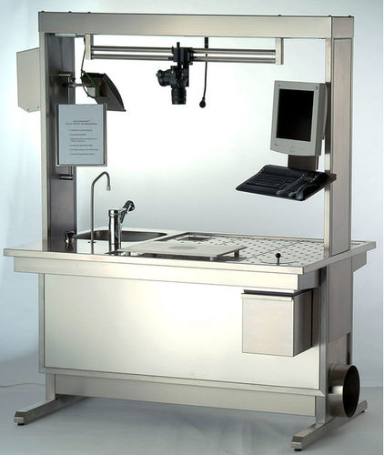 Estação de trabalho de laboratório de macroscopia - GSU-1500 I-H - Thalheimer Kuehlung - para preparação de amostras / de piso / com ventilação descendente