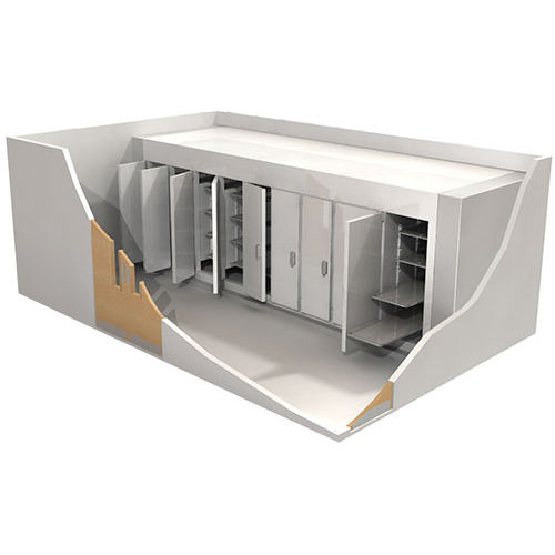 Câmara mortuária para macas de transporte de corpos - BS - AFOS - para vários corpos / com abertura frontal / modular