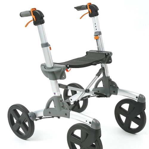 Andador com rodas de 4 rodas - Patrol XL - Eurovema Mobility - estrutura de alumínio / com assento / dobrável