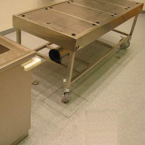 Mesa para necropsia - MA-0974 - MEDIS Medical Technology - com rodízios / com sistema de engate / com pia