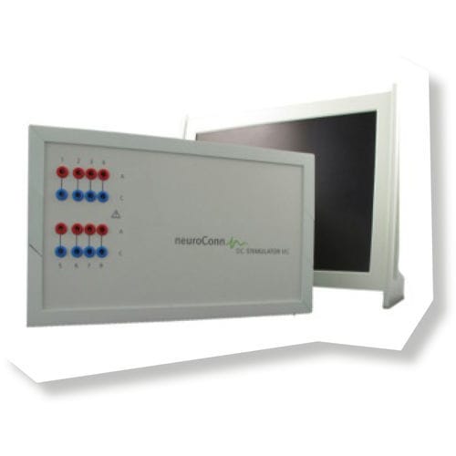 Estimulador elétrico transcraniano por corrente contínua ETCC - Brainbox - por corrente alternada (tACS) / por ruído aleatório (tRNS)