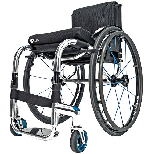 Cadeira de rodas ativa - Tiga FX - Sunrise Medical - para ambientes externos / dobrável / com apoio para pernas