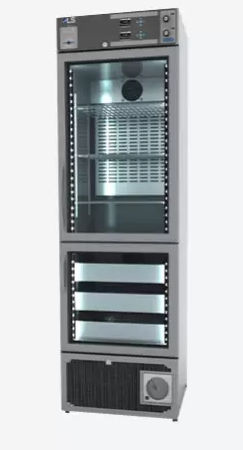 Refrigerador de laboratório - X-Cold 300/2TN-TS - Angelantoni Life Science - vertical / com 2 portas / com porta de vidro