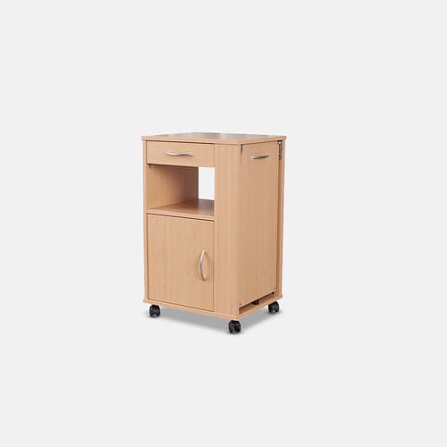 Mesa de cabeceira com rodízios - Palma - TEKVOR CARE - com mesa de refeição acoplada
