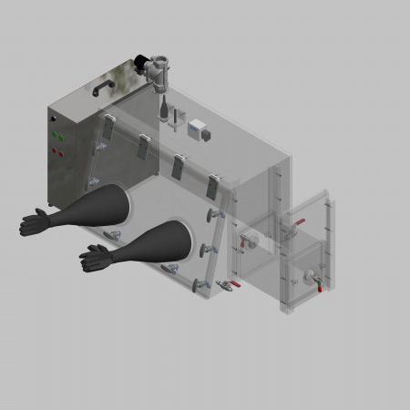 Capela de luvas para a indústria farmacêutica - 52177 - Inertec - para pesquisa e desenvolvimento / de bancada / em aço inoxidável