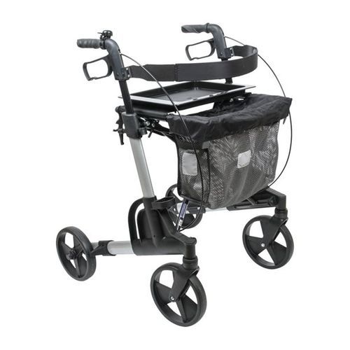 Andador com rodas de 4 rodas - Kudu - Mobilex A/S  - com apoio de braços / com cesto / com assento