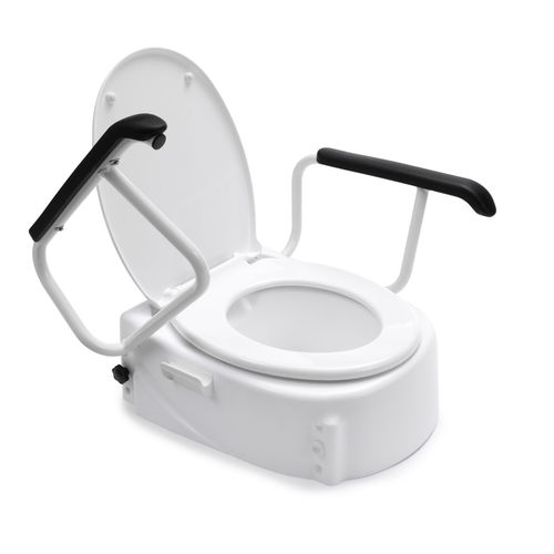 Assento sanitário elevado com apoio de braços - 10659 - Direct Healthcare Group - com tampa