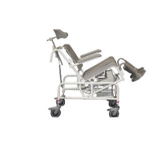 Cadeira de banho com braços - M2 FLEXI-TIP - HMN - com rodízios / com abertura higiênica / com encosto