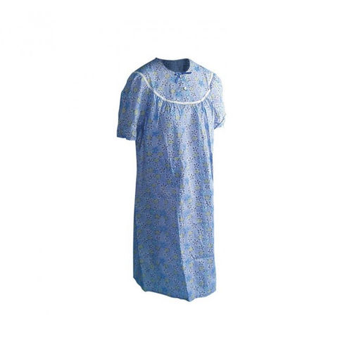 Camisola para paciente de mulher - 19N211A - Parsons ADL - em poliéster / em algodão / azul