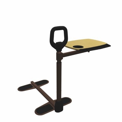 Mesa de altura regulável - TRAY 2050 - Rehastage - de jantar / retangular / com rodízios