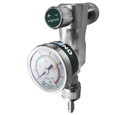 Válvula para gases medicinais - Arigmed - em aço inoxidável / preta