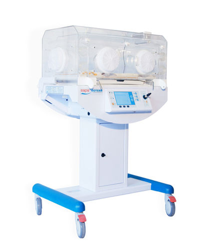 Incubadora neonatal com rodízios - SAPS®ISOTERM - Arroba Ingeniería - com altura regulável / com monitor