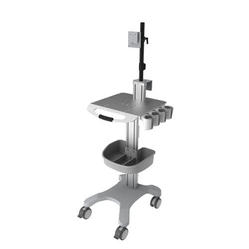Carrinho hospitalar - UC-3200T - Rollsys - para aparelhos de ultrassom / em alumínio / com 1 prateleira
