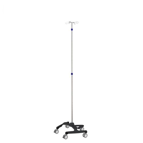 Suporte para soro com rodízios - IVS5-008 - Rollsys - 4 ganchos / com altura regulável / telescópico