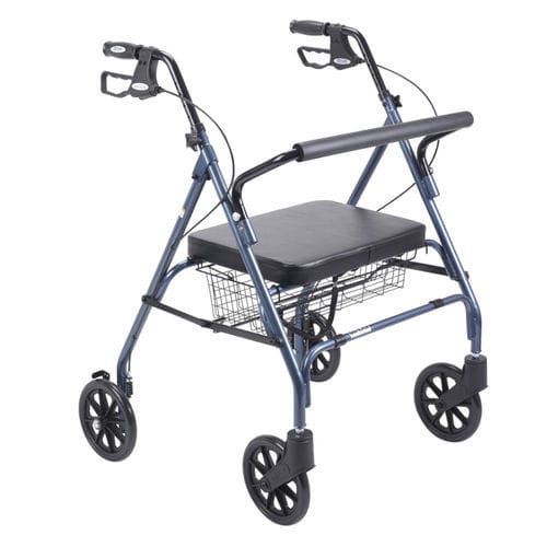 Andador com rodas de 4 rodas - Go-Lite  - Drive DeVilbiss USA - para pessoas obesas / estrutura de alumínio / com assento