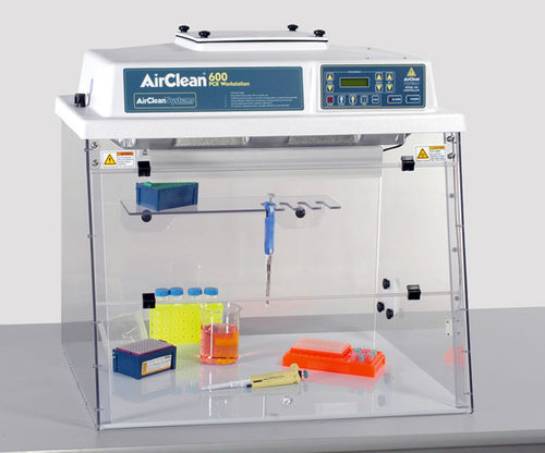 Capela para PCR - AirClean® AC600 Series - Airclean Systems - de bancada / de fluxo laminar vertical / em policarbonato