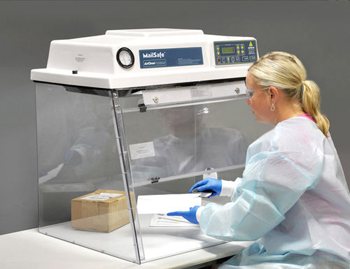 Capela para inspeção - MailSafe™ - Airclean Systems - para o manuseamento de correio / de bancada / HEPA